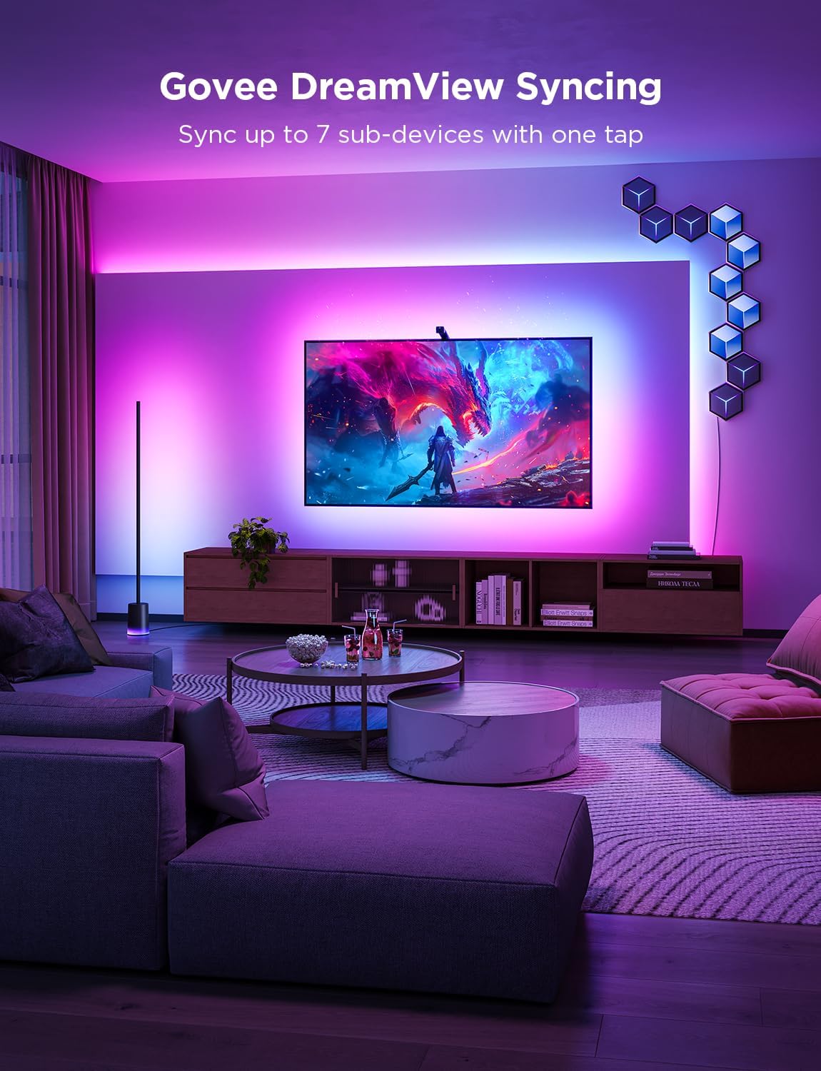 Govee TV Backlight 3 Lite – إضاءة ذكية متزامنة مع الشاشة (55–65 بوصة)