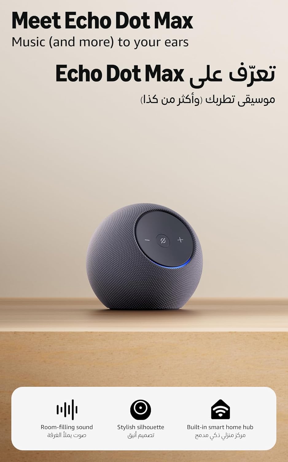أليكسا إيكو دوت ماكس ( أسود ) 2025